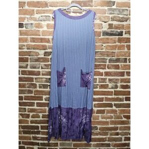 Kusnadi New York Dress Boho Maxi Indonesian Batik Art To Wear Lagenlook One Size